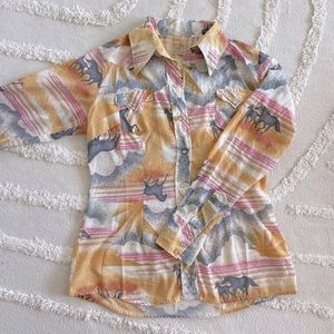 Vintage Women’s Trail Boss Pearl Snap Western Shirt, Size S